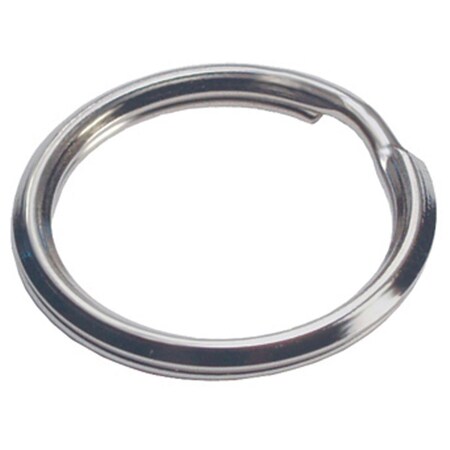 Homecare Products 1.37 in. Dia. Tempered Steel Silver Split Cable Key Ring, 50PK HO2738938